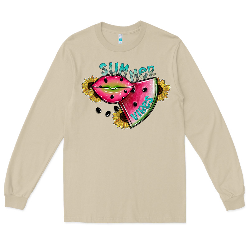 Summer Vibes Long Sleeve Tee by SublimationCraftShop | Teevron