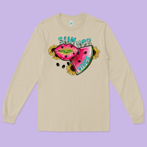 Summer Vibes Long Sleeve Tee Designed By Sublimationcraftshop