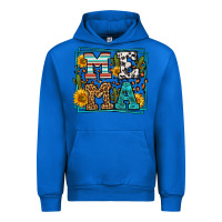 Cobalt western leopard mema Urban Hoodie - LillyAllenDesigns