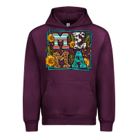 Mauve Wine western leopard mema Urban Hoodie - LillyAllenDesigns