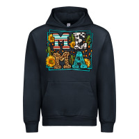 Navy western leopard mema Urban Hoodie - LillyAllenDesigns