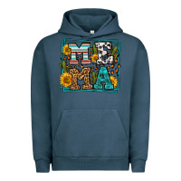 Pigment Midnight Navy western leopard mema Urban Hoodie - LillyAllenDesigns