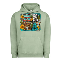 Pigment Oil Green western leopard mema Urban Hoodie - LillyAllenDesigns