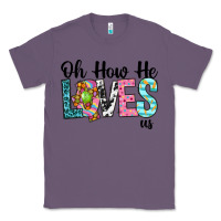 Lavender Oh how he loves us Classic Tee - Neo Western