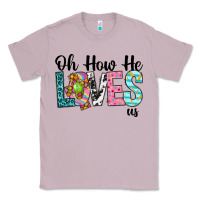 Lilac Oh how he loves us Classic Tee - Neo Western