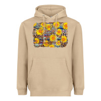 Mushroom aztec sunflower leopard background Heavyweight Hoodie - AdoDesignShop