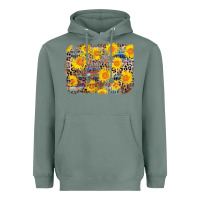 Sage aztec sunflower leopard background Heavyweight Hoodie - AdoDesignShop