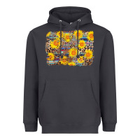 Smoke aztec sunflower leopard background Heavyweight Hoodie - AdoDesignShop