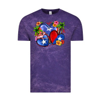 Cloud Purple puerto rico hearts Vintage Tee - Zillion Design Studio