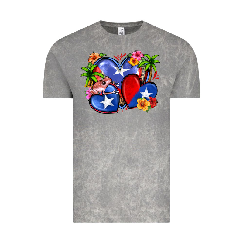 Puerto Rico Hearts Vintage Tee by Zillion Design Studio | Teevron