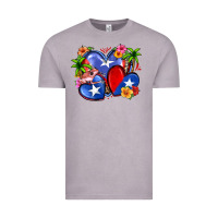 Vintage Zinc puerto rico hearts Vintage Tee - Zillion Design Studio