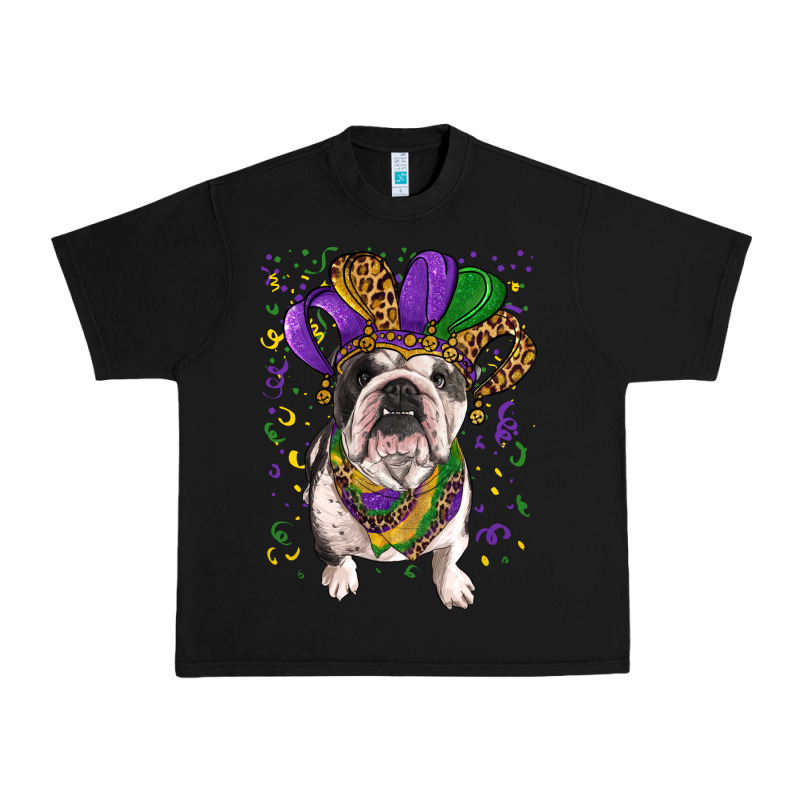 Mardi Gras Hat  English Bulldog Urban Heavy Tee by RanaPortraitStore | Teevron
