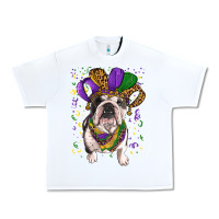 White mardi gras hat  english bulldog Urban Heavy Tee - RanaPortraitStore