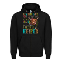 Black living life somewhere between jesus take the wheel Zipper Hoodie - JahusDesignShop