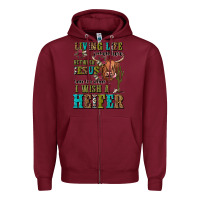 Burgundy living life somewhere between jesus take the wheel Zipper Hoodie - JahusDesignShop