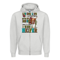 Dove Grey living life somewhere between jesus take the wheel Zipper Hoodie - JahusDesignShop
