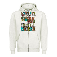 Oatmeal Heather living life somewhere between jesus take the wheel Zipper Hoodie - JahusDesignShop