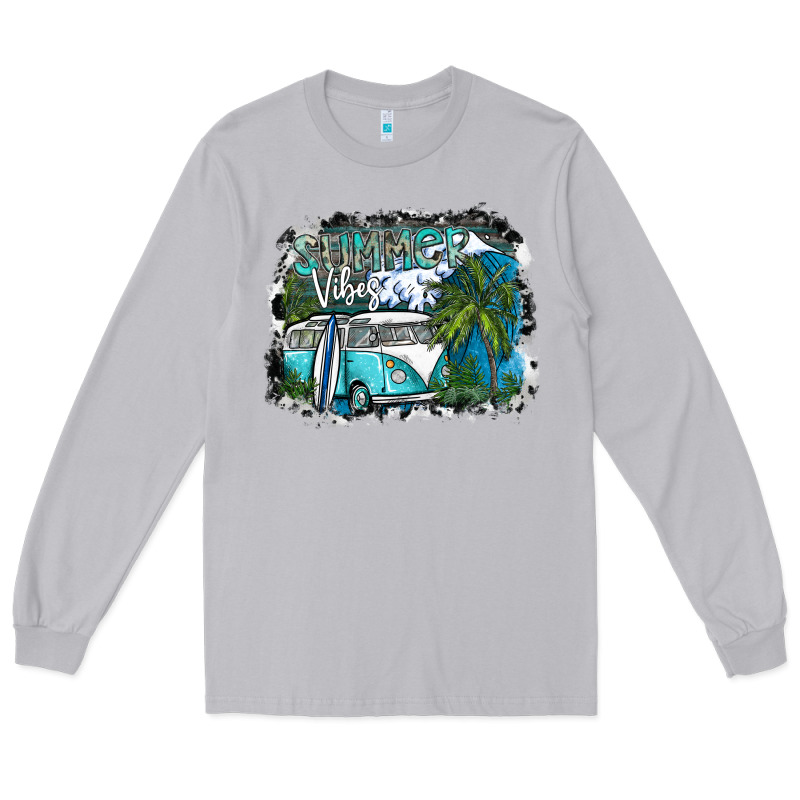 Summer Vibes Long Sleeve Tee by SublimationCraftShop | Teevron