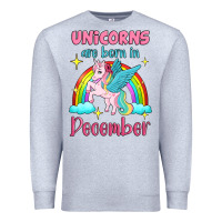 Heather Grey unicorns are born in december Premium Sweatshirt - Jasminsmagicworld