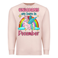 Pale Pink unicorns are born in december Premium Sweatshirt - Jasminsmagicworld