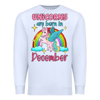 White unicorns are born in december Premium Sweatshirt - Jasminsmagicworld