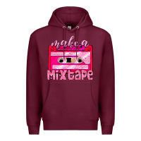 Burgundy make a mixtape cassette Premium Hoodie - NancyCooperArtShop