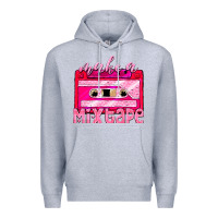 Heather Grey make a mixtape cassette Premium Hoodie - NancyCooperArtShop