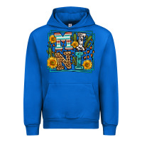 Cobalt western leopard mini Urban Hoodie - LillyAllenDesigns
