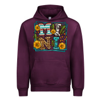 Mauve Wine western leopard mini Urban Hoodie - LillyAllenDesigns
