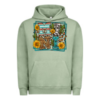 Pigment Oil Green western leopard mini Urban Hoodie - LillyAllenDesigns