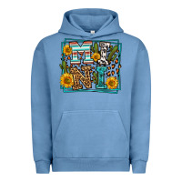 Pigment Pebble Blue western leopard mini Urban Hoodie - LillyAllenDesigns