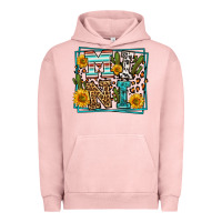 Pigment Salmon western leopard mini Urban Hoodie - LillyAllenDesigns