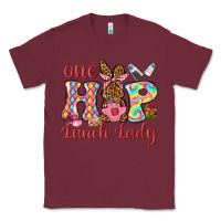 Burgundy One hip lunch lady Classic Tee - Neo Western