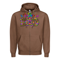 Chestnut rainbow colors autism dad Zipper Hoodie - AdoDesignShop