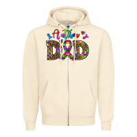 Sandshell rainbow colors autism dad Zipper Hoodie - AdoDesignShop