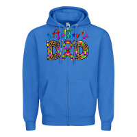 True Royal rainbow colors autism dad Zipper Hoodie - AdoDesignShop