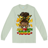 Matcha juneteenth 1865 afro bun Long Sleeve Tee - HRA Design Shop