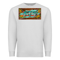 Dove Grey western howdy cowgirl leopard serape   license plate template Premium Sweatshirt - BarkalooDesign