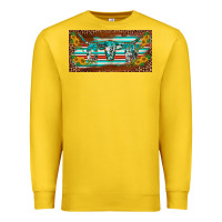 Lemon western howdy cowgirl leopard serape   license plate template Premium Sweatshirt - BarkalooDesign