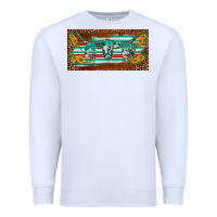 White western howdy cowgirl leopard serape   license plate template Premium Sweatshirt - BarkalooDesign
