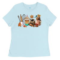Baby Blue cookie coffee cup Ladies Tee - AdoDesignShop