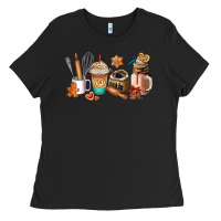 Black cookie coffee cup Ladies Tee - AdoDesignShop