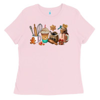 Bubblegum Pink cookie coffee cup Ladies Tee - AdoDesignShop