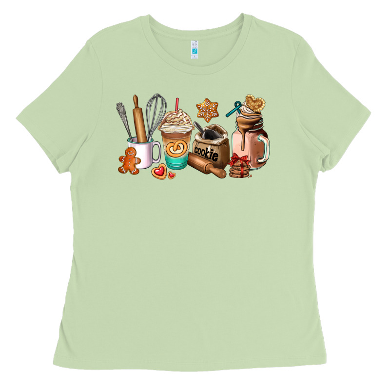 Cookie Coffee Cup Ladies Tee by AdoDesignShop | Teevron