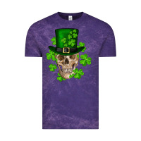 Cloud Purple st. patrick's day skull Vintage Tee - RanaPortraitStore