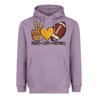 Lavender peace love football Heavyweight Hoodie - AdoDesignShop
