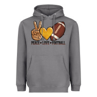 Peace Love Football Heavyweight Hoodie | Teevron