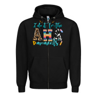 Black i do it for the aha moments Zipper Hoodie - AdoDesignShop