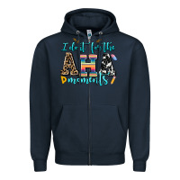 Navy i do it for the aha moments Zipper Hoodie - AdoDesignShop
