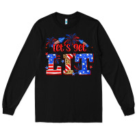 Black Let's get lit 4th of July Long Sleeve Tee - Neo Western